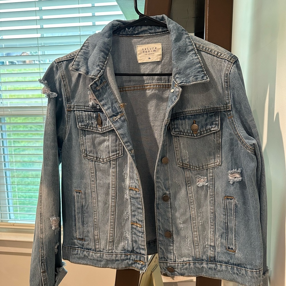 Blue Distressed Jean Jacket